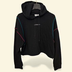 Adidas Originals Cropped Hoodie Retro NWT Black Size L